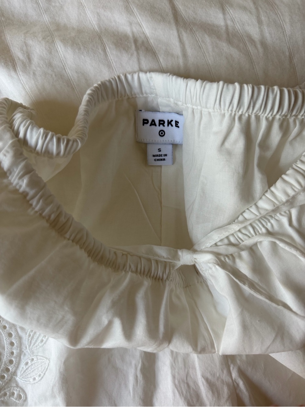 Parke x Target Cream Eyelet Ruffle Two-Piece Set - Picture 5 of 6